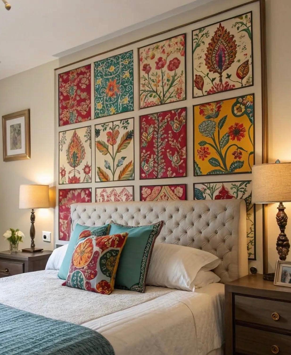 Artisan Floral Harmony Mosaic Panel Set