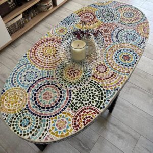 Natural Brown Mosaic Table Top