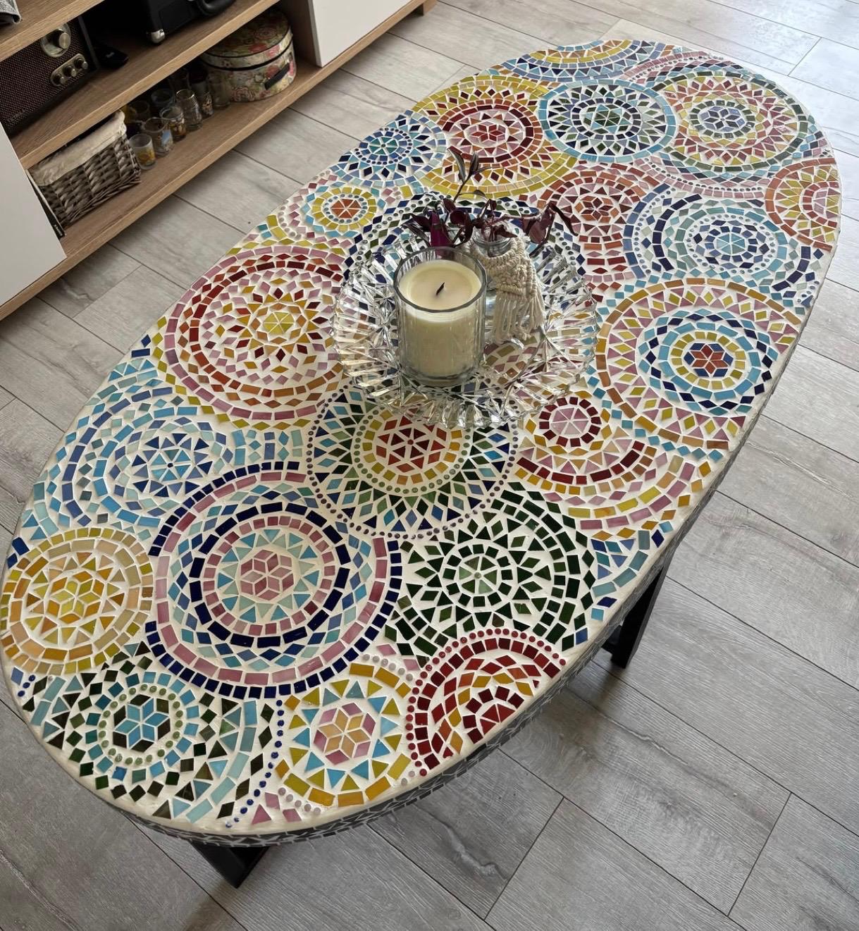 Natural Brown Mosaic Table Top