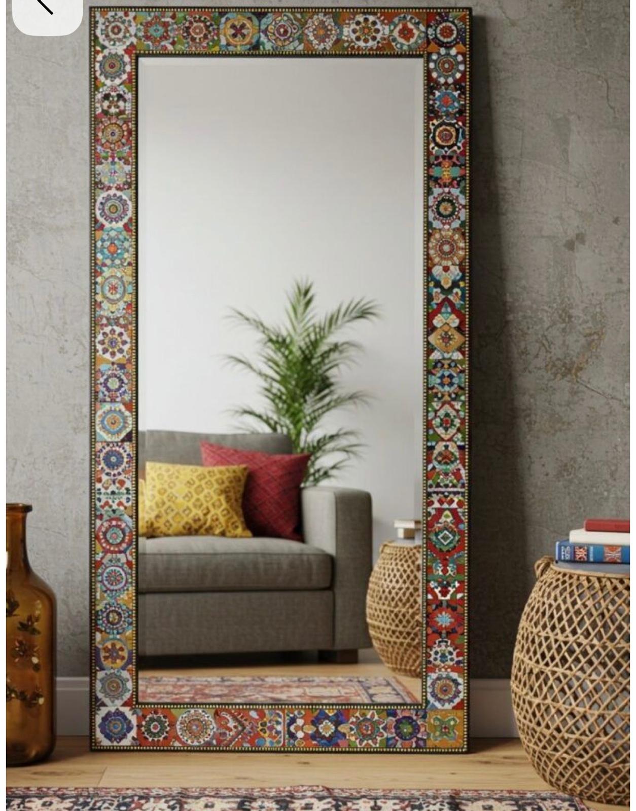 Handcrafted mosaic mirror
