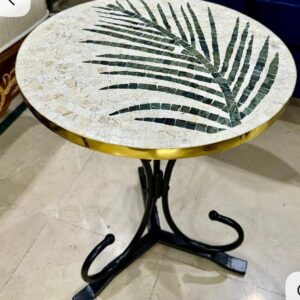 Green Palm Leaf Mosaic Tropical Style Furniture