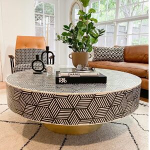 Cube Craft Monochrome Mosaic Table