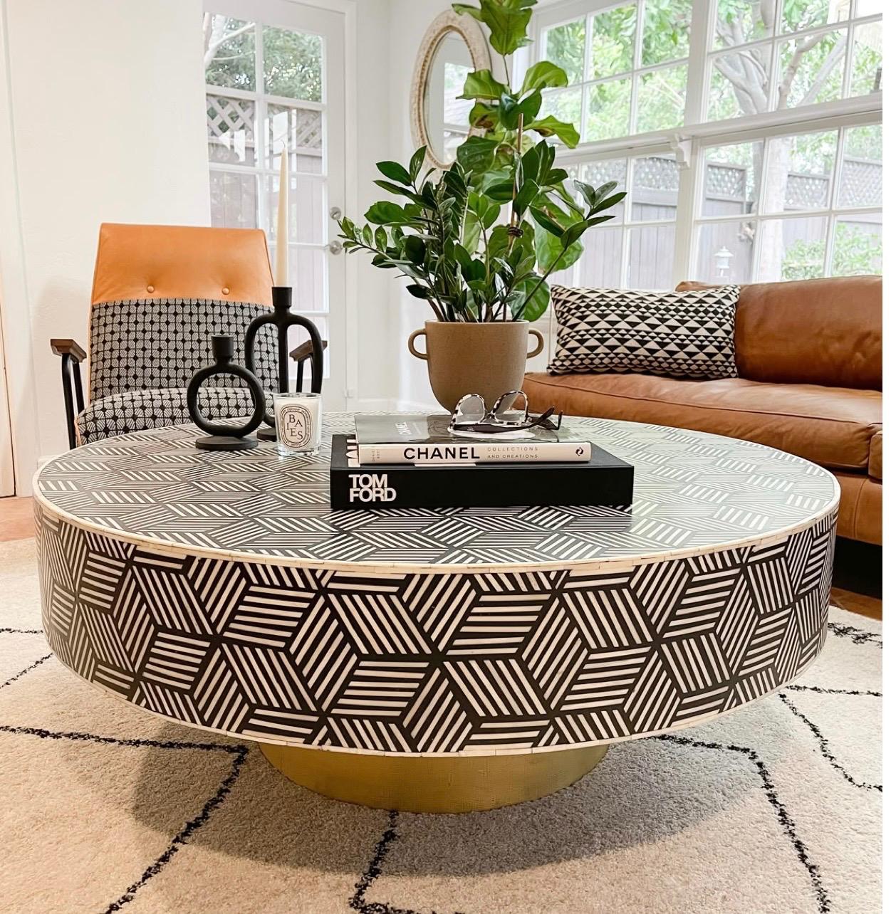 Cube Craft Monochrome Mosaic Table