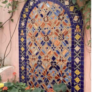 Moroccan Courtyard Inspired Mosaic Wall Installation