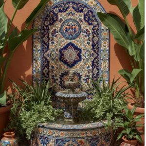 Vintage Terra Ceramic Mosaic Accent Wall Piece