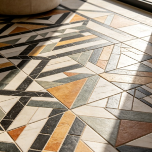 Boho Chic Patterned Mosaic Floor Tile