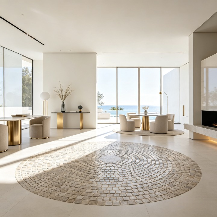 Circular Artisan Mosaic Tile