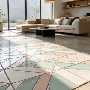 Soft‑Tone Geometric Mosaic Tile