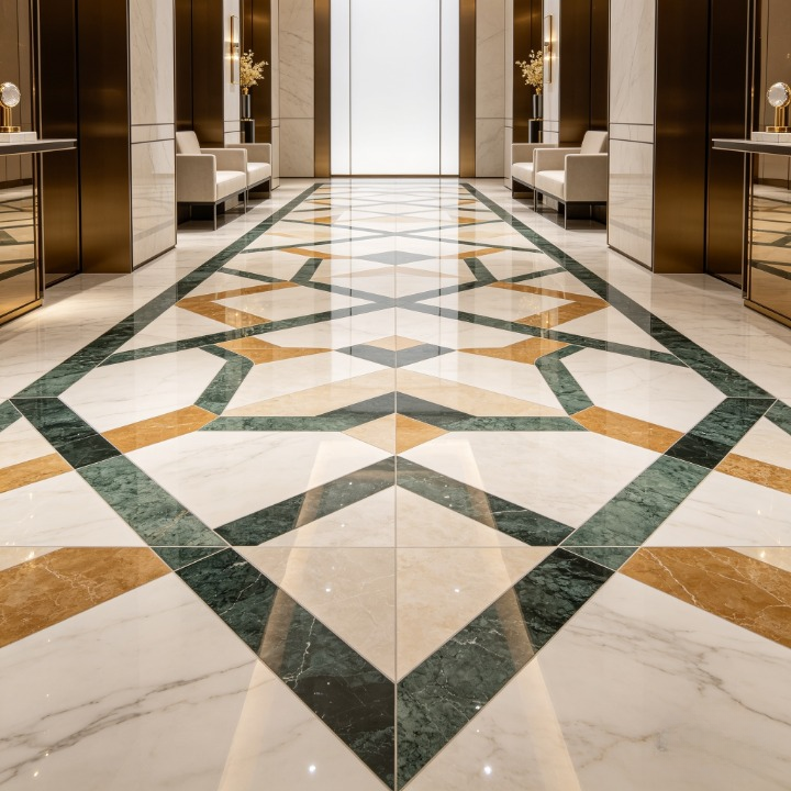 Modern Marble Corridor Décor