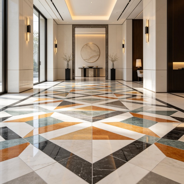 Designer Marble Hallway Aesthetic