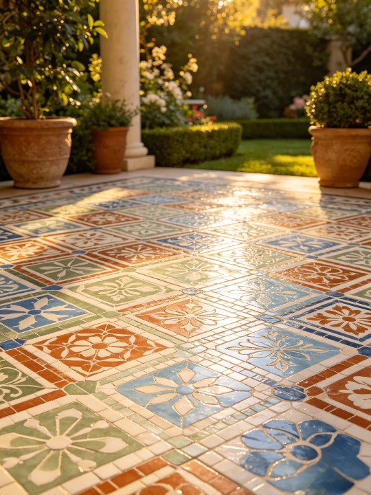 Outdoor Artisan Patterned Mosaic Flooring