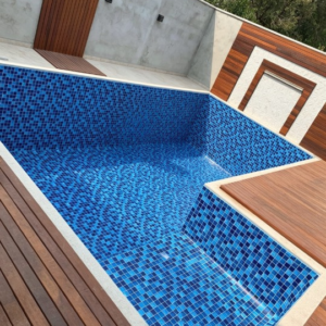 Modern Aqua‑Tone Pool Tile Design